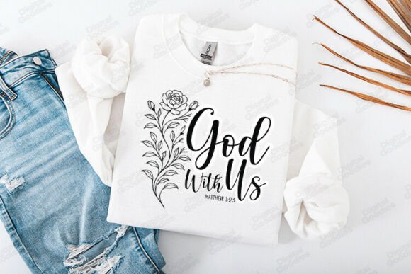 God with Us Bible Verse Floral Art Review