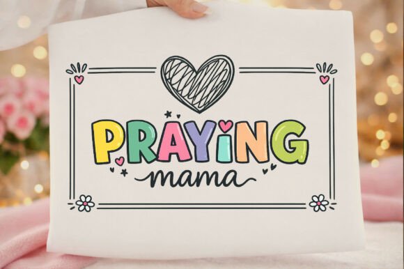 Praying Mama Mom Png T-Shirt Design for Graphics
