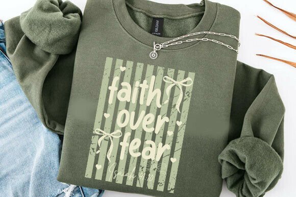 Retro Faith Over Fear SVG: A Preppy Embroidery Review