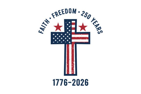 Review: Faith Freedom 250 Years Cross for T-Shirt Designs