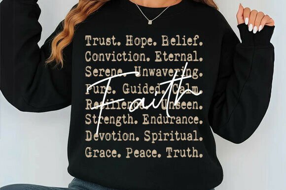 Review: Faith Words Svg for T-Shirt Designs and Graphics