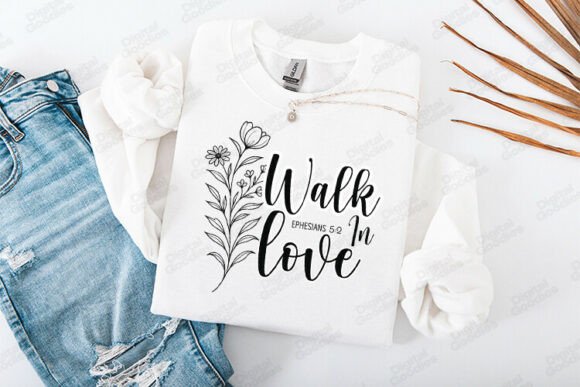 Walk in Love Graphics for T-Shirt Designs & Web