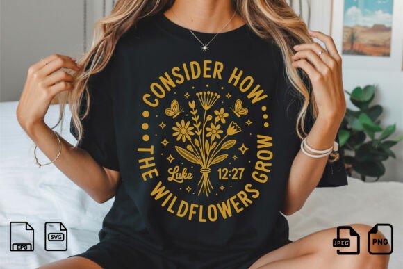 Wildflowers Grow SVG: A Graceful Addition to T-Shirt Designs