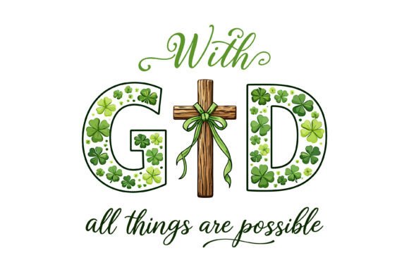With God All Things Possible: Ideal for Faith-Based T-Shirt Designs